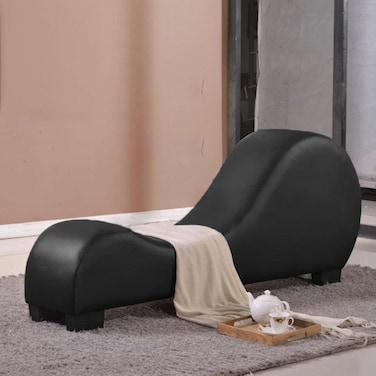 Karnak Torrent Chaise Lounge S Shape Sofa - Black