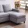 Karnak Bobkona 4-Seater Polyester L-Shape Sofa - Light Grey