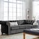 Karnak Barcelona 3-Seater Velvet L-Shape Sofa - Black