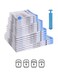 East Vacuum Compression Zipper Storage Bags with Airtight Valve and Hand Pump, 20-Pack, Clear