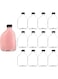 FUFU 12pcs empty juice bottle glass milk beverage bottle whiskey bottle vodka bottle party drink shop coffee shop 100ml,black lid