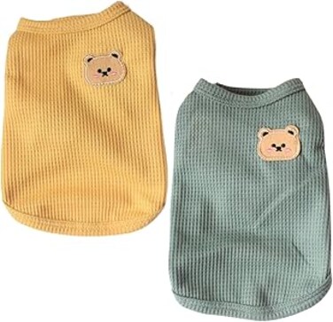 BIECWIAY Cotton Dog Shirt Summer Lightweight Pet T-Shirts Soft Breathable Stretchy Cats Dogs Tee Shirt Sleeveless Vest Dog Apparel for Medium Small Dog Clothes