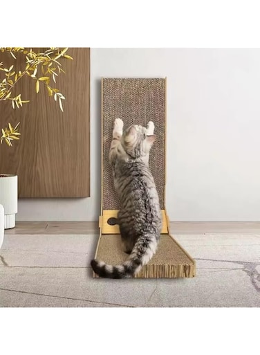 L-Shaped Cat Scratch Board, Wear-Resistant Cat Scratcher and Training Toy