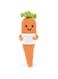 KASTWAVE Funny Knitted Positive Carrot Dolls, Funny Crochet Toys with Encouragement Card, Pocket Hug Worry Doll, Valentines Day Decorations for Bedroom Home Office (Carrot)