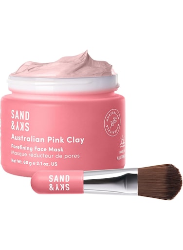Sand &amp; Sky and Australian Pink Clay Porefining Face Mask with Applicator 60gm