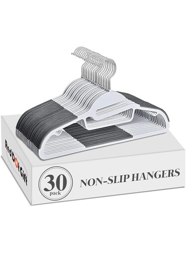 Red Dot Gift&reg; Plastic Hangers,Ultra Thin Non Slip Clothes Hanger Space Saving Coat Hangers, 360&deg;Rotating Hook,Heavy Duty Pant Hangers (GYS-S#, 30)