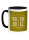 Rock And Roll Printed Coffee Mug Black/Green/White 325ml