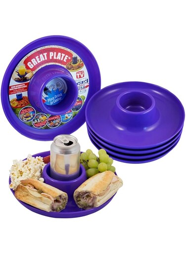 Great Plate Food And Beverage Plate, Purple, 10 Inch, Gpl-Prpl