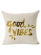 Shaped Printed Pillow Case Linen White