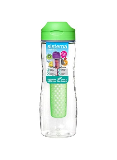 Sistema 800ml Tritan Infuser Bottle Green