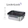 LocknLock Stainless Steel Stackable Food Container Rectangle 1.2L &ndash; Four-Side Locking Lid, Durable &amp; Leakproof, Oven &amp; Freezer Safe