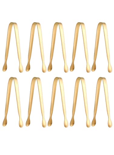 10 Pieces Mini Sugar Tongs Ice Tongs, Small Kitchen Stainless Steel Serving Tongs Appetizers Tongs for Tea Party Coffee Bar Ice Bucket Desserts