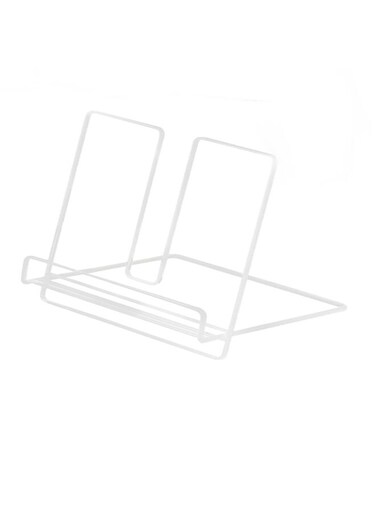 Cookbook Stand Holder for Kitchen Counter, Recipe Book Stand for Reading Hands Free (Color : White)