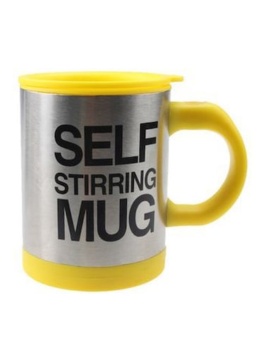 Electric Self Stirring Mug Yellow/Black