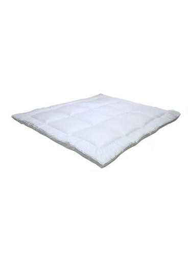 Anti Alllergic Super Soft Microfiber Mattress Topper Polyester White 100x200cm