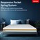 Kurlon Executive Pocket Spring Mattress, Medium Firm Feel, Adaptive Pocket Springs, Soft Comfort Foam Top, Spinal Alignment Support, Motion-Free Sleep, 5-Year Warranty, Queen Size 200x150xx25 cm