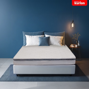 Kurlon Executive Pocket Spring Mattress, Medium Firm Feel, Adaptive Pocket Springs, Soft Comfort Foam Top, Spinal Alignment Support, Motion-Free Sleep, 5-Year Warranty, Queen Size 200x150xx25 cm