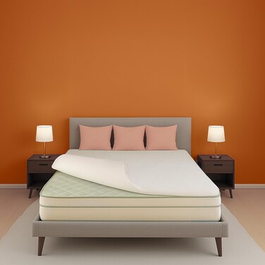 Sleepwell HR Foam Topper   Breathable High-Resilience Foam   Anti-Skid Surface   Pressure Relief   Temperature Control   Long-Lasting Support   2 Years Warranty   Super King Size   200 x 200 x 5