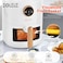 Zolele ZA004 Electric Air Fryer 4.5L Capacity Non Stick Coating Fried Basket Knob Control Temperature 1400W - White