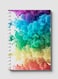 Lowha Spiral Notebook With 60 Sheets And Hard Paper Covers With Abstract Colored Smokes Design, For Jotting Notes And Reminders, For Work, University, School