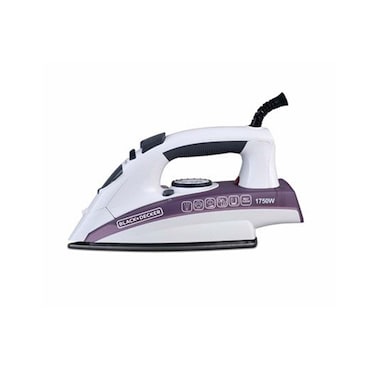 Black+Decker Steam Iron with Nonstick Soleplate - 1750 Watt - Purple - X1750