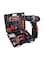 Generic - Cordless Hammer Drill Tool Kit Black/Red/Silver