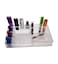 Acrylic Clear Makeup Organizer Lipstick Organizer,Thick Plastic Organizer Display Tray,11 Compartment Cosmetic Counter Organization Holder