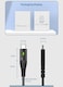 BLUE OCEAN USB C Cable 100W PD 5A QC Fast Charging With LED Display 480Mbps Data Cable, Nylon Braided Type C Data Cord Compatible for iPad, MacBook Pro Air Samsung S22 &amp; Android, 2Mtrs