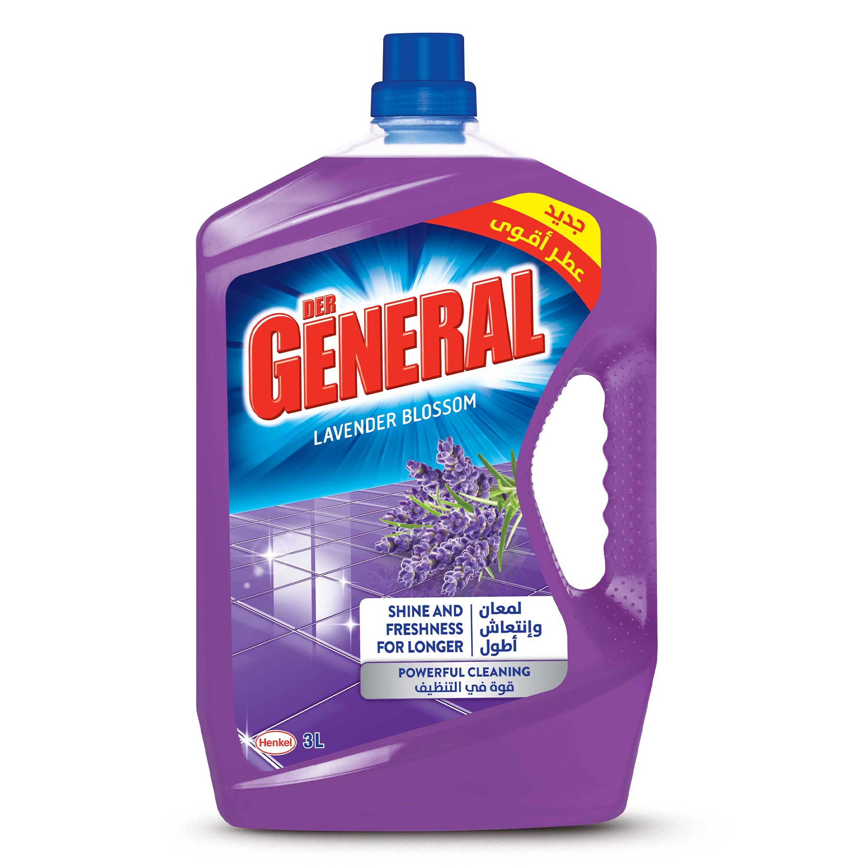 Der General All Purpose Cleaner Liquid  Shine And Freshness For Longer Lavender 3L