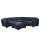 Modern minimalist living room sofa set size Nordic furniture sofa set(Black)