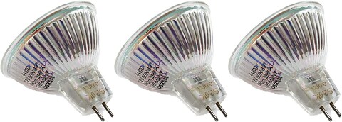 Osram Halogen-Reflector Standard Light Bulb GU5.3-socket, 12 Volt, 50 Watt, 36&deg; Beam Angle, Warm White/2800K - Pack of 3