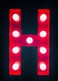 LED Marquee Letter Light Sign Wooden Red (H) 25cm