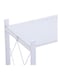 vsell24&nbsp;Foldable Storage Shelf - Durable Metal, Easy Assembly, Mobile with Lockable Wheels, 5-Tier White Finish
