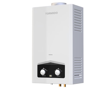 سخان مياه تورنيدو غاز ديجتال، 10 لتر، ابيض - GHM-C10BNE-W