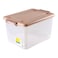 MyChoice Rolling Storage Box With Casters B Pink And Clear 50L