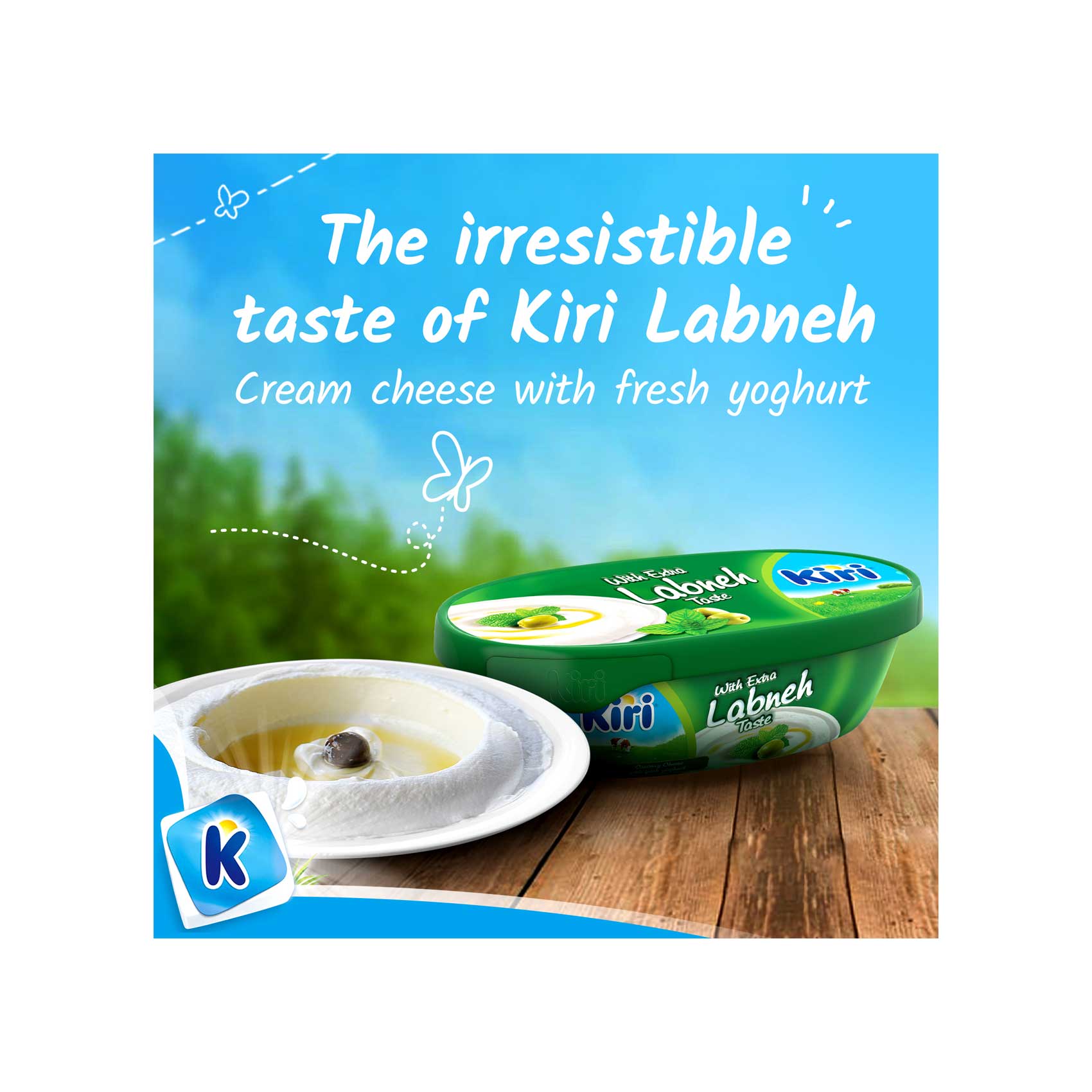 Kiri Cheese Spread With Extra Labneh Taste 200g Tub