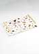 Lowha Decorative Acrylic Serving Tray With Gold Metal Handles And Terrazzo Design 20x30 cm