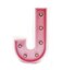 LED Marquee Letter Light Sign Wooden Pink (J) 25cm