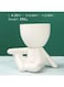 Generic Ceramic Succulent White Plant Pot Creative Human Shaped Small Cactus Pots Flower Pots Mini Plant Planters For Desktop Usage Home Decoration, Man 1