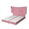 In House Milano Velvet Bed Frame - King - 200x200 cm - Light Pink