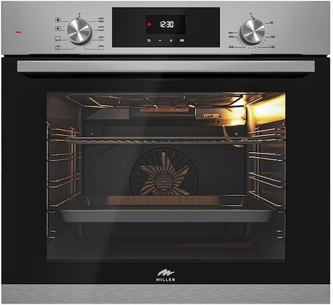 MILLEN MEO 6002 IX 73L Electric Oven - Energy Class A, 8 Cooking Modes, 60 cm, SCHOTT Double Glass Door, Glass finish, Mechanical and Touch Control with Timer, 3 Year Warranty