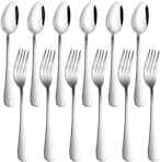 اشتري Set of 12 Stainless Steel Dinner Forks and Spoons في الامارات