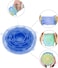 Generic Silicone Stretch Fresh Food Storage Cover Stretch Bowl Lids 6 Pack, Blue