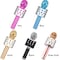 Generic-WS-858 Portable Wireless Karaoke Microphone Handheld Cellphone Karaoke Player Built-in BT HIFI Speaker Selfie 3-in-1 Rechargeable Li-battery Karaoke KTV MIC Machine