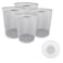 Set of 4 Multipurpose Metal Mesh Waste Bin For Office, Home, Kitchen H 34 x W 29.5 Cm SILVER