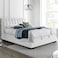 In House Blven Velvet Bed Frame - Queen - 200x160 cm - White