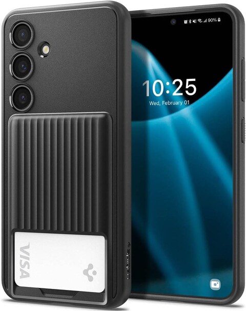 Spigen Liquid Slot for Samsung Galaxy S24 case cover (2024) with Card Holder - Matte Black