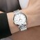 AFRA RYKER GENTS WATCH SILVER CASE WHITE DIAL SILVER BRACELET
