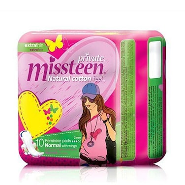 Private Extra Thin Miss Teen Ladies Pads 10 Count