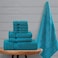 Comfy 8 Piece 100% Combed Cotton 550 GSM Highly Absorbent Towel Set - Blue